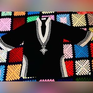 Men’s Hippie Vintage Shirt by Mr. B’s Las Vegas Small S Black Vtg